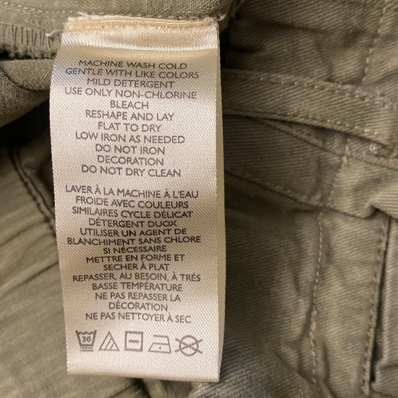 Free People High Waisted Gaucho Pants, Size 10 Color Army Green - Picture 11 of 12